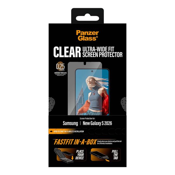 PanzerGlass Vetro temperato Ultra Wide Fit FastFit in-a-box Samsung Galaxy S26