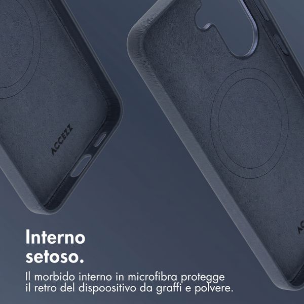 Accezz Cover in Pelle con MagSafe Samsung Galaxy A57 (5G) - Nightfall Blue