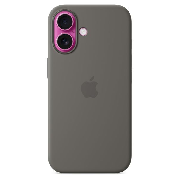 Apple Cover Posteriore in Silicone con MagSafe Apple iPhone 16 - Stone Gray