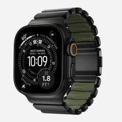 Nomad Cinturino Stratos Apple Watch | 44/45/46/49 mm - Forest Green / Black Titanium