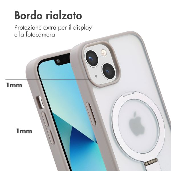 Accezz Cover con anello e supporto con MagSafe Apple iPhone 13 - Grigio