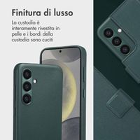 Accezz Cover in pelle 2 in 1 con MagSafe Samsung Galaxy S24 - Cedar Green