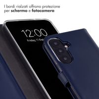Selencia Cover a libro in vera pelle Samsung Galaxy S26 FE - Blu
