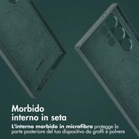 Accezz Cover in pelle 2 in 1 con MagSafe Samsung Galaxy S24 Ultra - Cedar Green