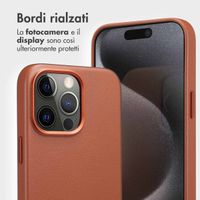 Accezz Cover in pelle 2 in 1 con MagSafe Apple iPhone 15 Pro Max - Sienna Brown