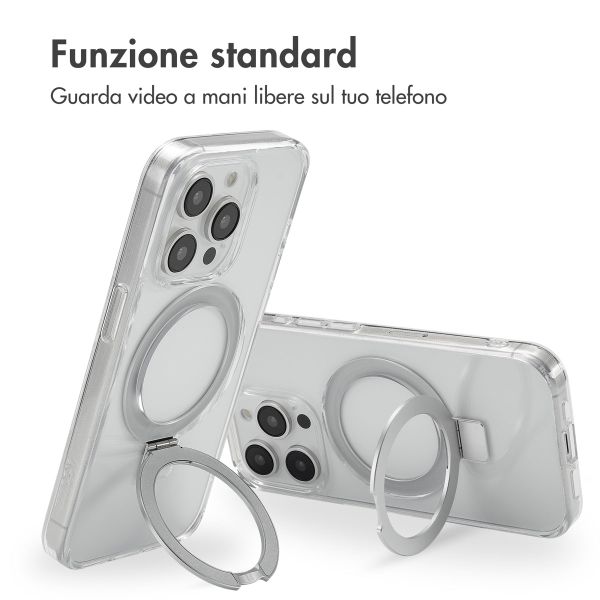 Accezz Cover con anello e supporto con MagSafe Apple iPhone 15 Pro - Trasparente
