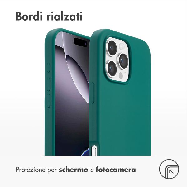 Accezz Cover in silicone liquido con MagSafe Apple iPhone 16 Pro Max - Forest Green