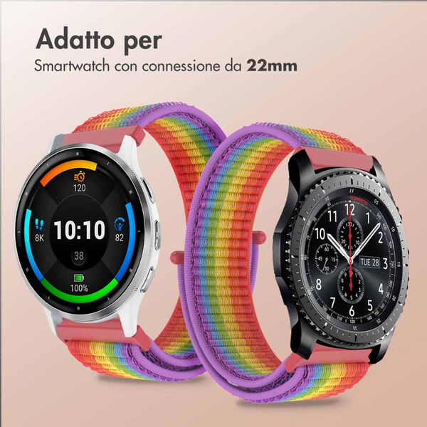 imoshion Cinturino in nylon  - Attacco universale 20 mm - Rainbow