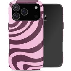 Selencia Cover Posteriore Vivid Apple iPhone 17 Pro - Wavy Swirl Pink Plum