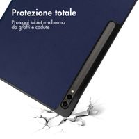 imoshion Cover a libro Trifold Samsung Galaxy Tab S10 Ultra / Tab S9 Ultra - Blu scuro