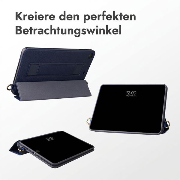 Accezz Trifold Bookcase met handstrap Apple iPad Mini 5 (2019) / Mini 4 (2015) - Donkerblauw