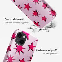 Selencia Cover posteriore Vivid con MagSafe Apple iPhone 13 - Stars Rubine Red Light Pink