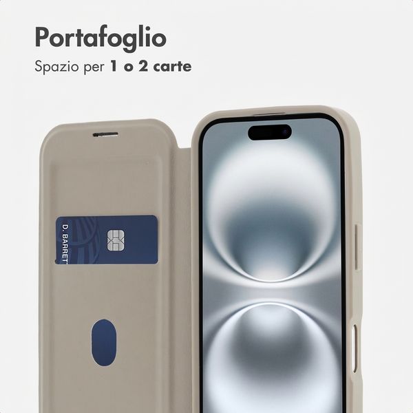 imoshion Bookcase trasparente con MagSafe Apple iPhone 16 - Beige