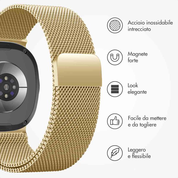 imoshion Cinturino milanese magnetico Samsung Galaxy Watch 8 (40/44mm) / Classic (46mm) - Oro