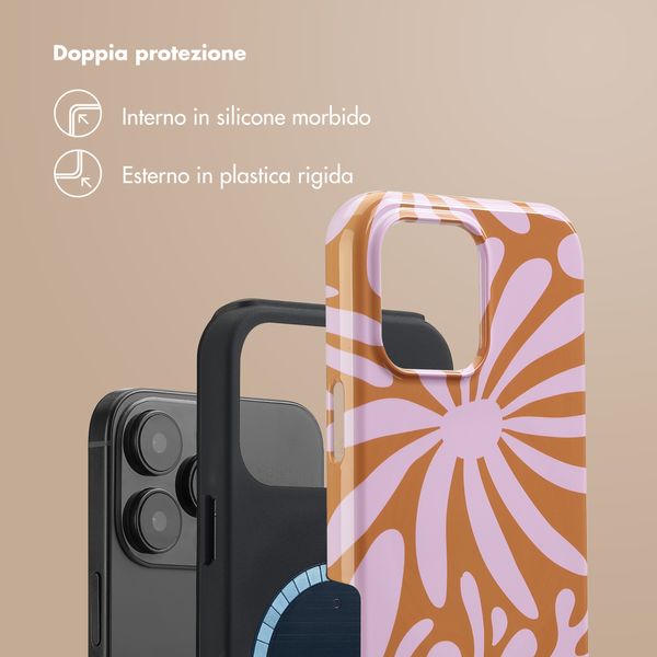 Selencia Cover posteriore Vivid con MagSafe Apple iPhone 16 Pro Max - Modern Bloom Pink