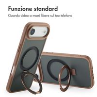 Accezz Cover con anello e supporto con MagSafe Apple iPhone Air - Marrone