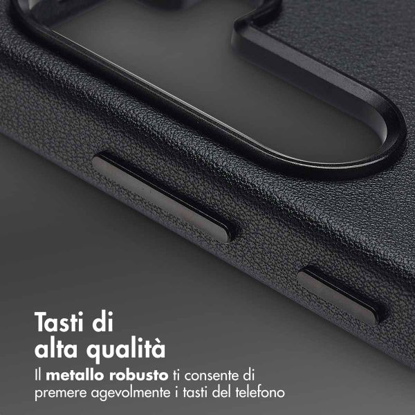 Accezz Cover in Pelle con MagSafe Samsung Galaxy S25 Plus - Onyx Black