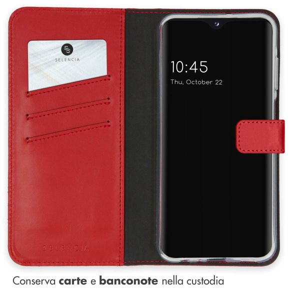 Selencia Cover a libro in vera pelle Samsung Galaxy A25 (5G) - Rosso