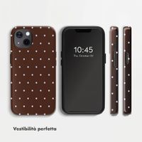 Selencia Cover Posteriore Vivid Apple iPhone 13 Pro - Happy Dots Chocolate