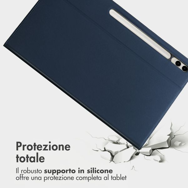 Accezz Cover Tablet Classica Samsung Galaxy Tab S10 Plus / Tab S9 FE Plus / Tab S9 Plus - Blu scuro