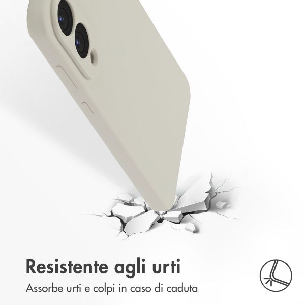 Accezz Cover in silicone liquido con MagSafe Samsung Galaxy S25 Edge - Stone