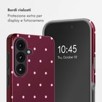Selencia Cover posteriore Vivid con MagSafe Samsung Galaxy S26 FE - Happy Dots Burgundy