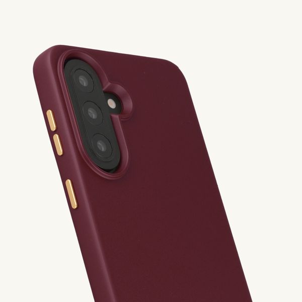 Selencia Cover posteriore Rivièra con MagSafe con ganci rimovibili Samsung Galaxy A57 (5G) - Bold Burgundy