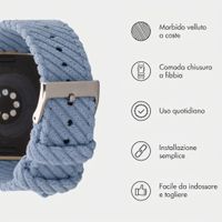 imoshion Cinturino in velluto a coste Apple Watch | 44/45/46/49 mm - Azzurro