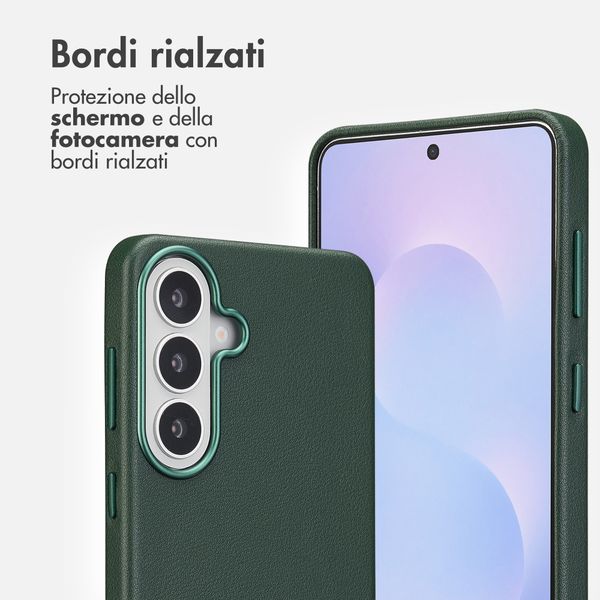 Accezz Cover in Pelle con MagSafe Samsung Galaxy S26 Plus - Cedar Green