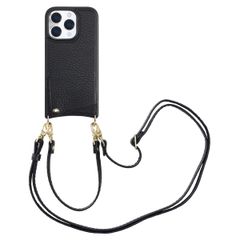 Selencia Cover per telefono Nova con cordino e portacarte Apple iPhone 16 Pro - Nero