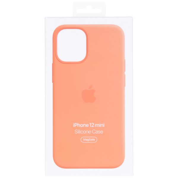 Apple Cover Posteriore in Silicone con MagSafe Apple iPhone 12 Mini - Kumquat