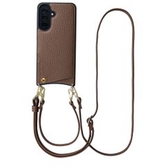 Selencia Cover per telefono Nova con cordino e portacarte Samsung Galaxy A37 (5G) - Mocha Brown