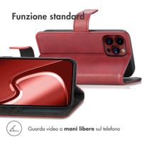 imoshion Cover a libro di Lusso Apple iPhone 15 Pro - Rosso