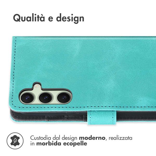 imoshion Cover a libro con Cordino Samsung Galaxy S25 Plus - Turchese