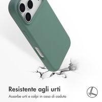 Accezz Cover in silicone liquido con MagSafe Apple iPhone 17 Pro - Verde scuro