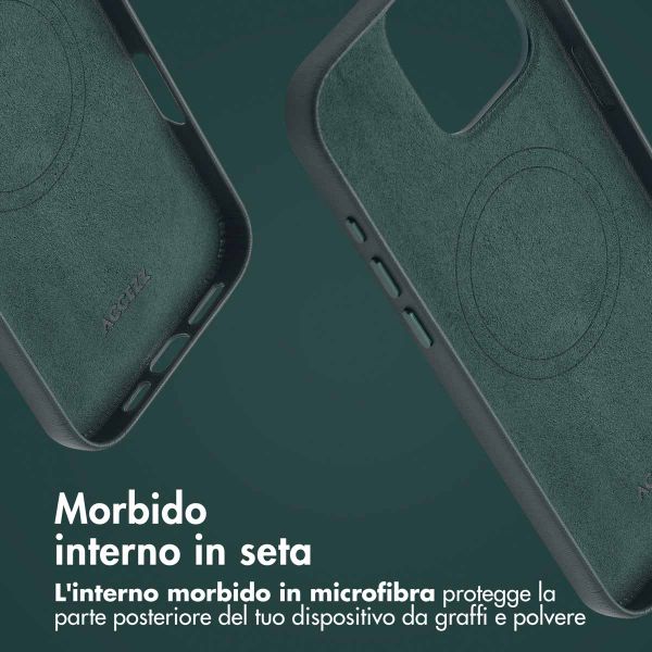 Accezz Cover in Pelle con MagSafe Apple iPhone 16 Pro Max - Cedar Green