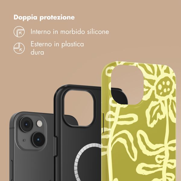 Selencia Cover posteriore Vivid con MagSafe Apple iPhone 14 - Chalky Bloom