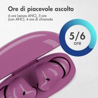 imoshion Aura Pro Auricolari in-ear wireless - Cancellazione attiva del rumore (ANC) - Bordeaux