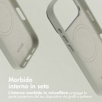 Accezz Cover in Pelle con MagSafe Apple iPhone 17 Pro Max - Light Grey