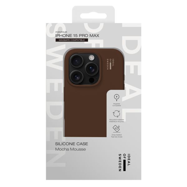 iDeal of Sweden Cover in silicone con MagSafe Apple iPhone 15 Pro Max - Mocha Mousse