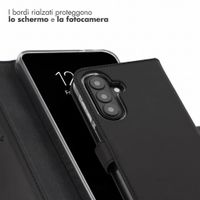 Selencia Cover a libro in vera pelle Samsung Galaxy A27 (5G) - Nero