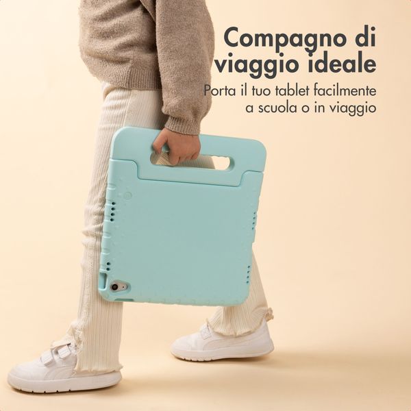 imoshion Cover Posteriore Kidsproof con Maniglia Samsung Galaxy Tab A11 Plus / A9 Plus - Soft Blue