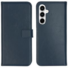 Selencia Cover a libro in vera pelle Samsung Galaxy A35 - Blu scuro