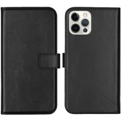 Selencia Cover a libro in vera pelle Apple iPhone 12 (Pro) - Nero