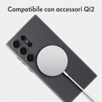 Accezz Cover Lite con MagSafe | Fluted | Samsung Galaxy S24 Ultra - Grigio