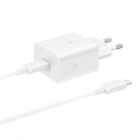 Samsung Adattatore di alimentazione originale con cavo USB-C - Caricatore - Connessione USB-C - Ricarica rapida - 45 Watt - 1,8 metri - Bianco