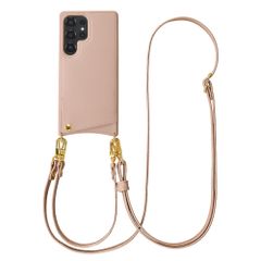 Selencia Cover per telefono Nova con cordino e portacarte Samsung Galaxy S25 Ultra - Dusty Rose