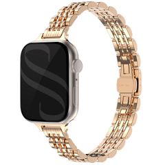 Selencia Cinturino sottile in acciaio ispirato a Jubilee Apple Watch | 38/40/41/42 mm - Oro rosa