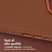 Accezz Cover in Pelle con MagSafe Apple iPhone 17e / 16e - Sienna Brown