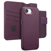 Accezz Cover in pelle 2 in 1 con MagSafe Apple iPhone 17e / 16e - Heath Purple